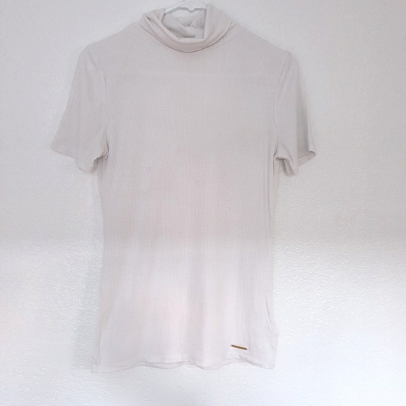 Michael Kors white turtleneck short sleeves Size S - Picture 1 of 7